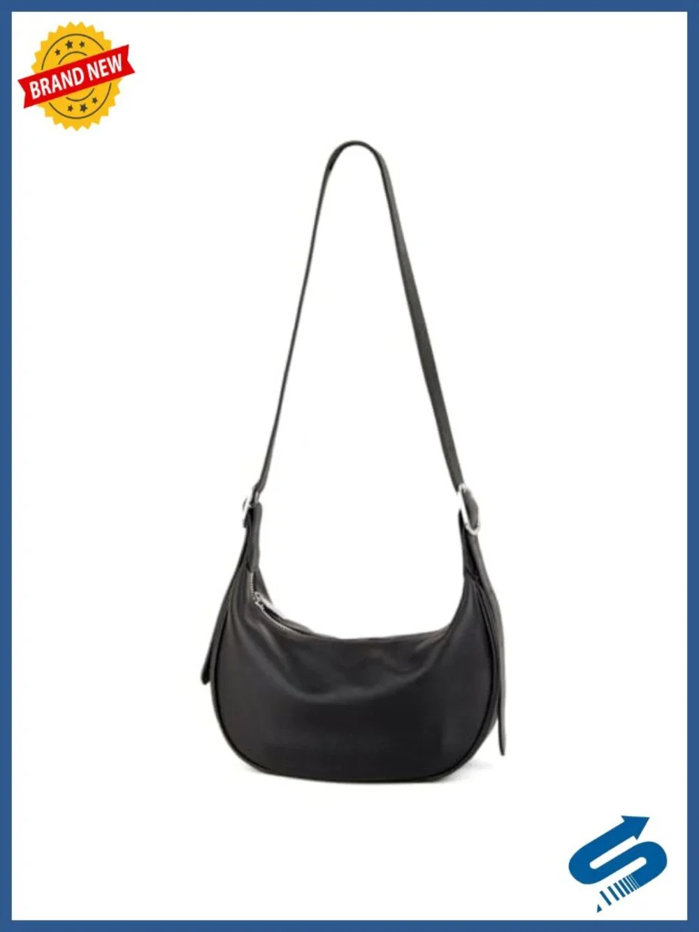 Full Grain Leather Hobo Bag Crossbody Shoulder Purse
